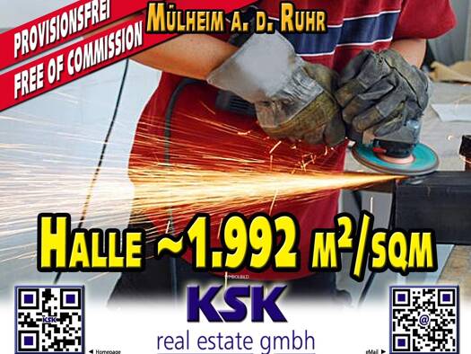 Logistikzentrum zur Miete provisionsfrei 6 € 1.992 m² Lagerfläche teilbar von 1.992 m² bis 5.110 m² Mülheim an der Ruhr 45478