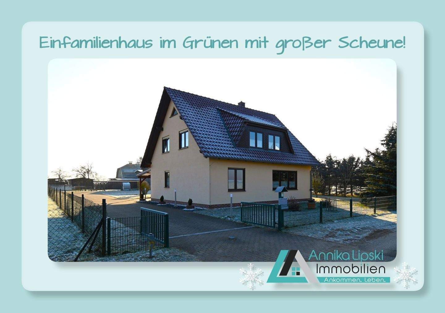 Immobilie in Gerswalde - Uckermark - Einfamilienhaus im Grünen mit großer Scheune! - Bild 0