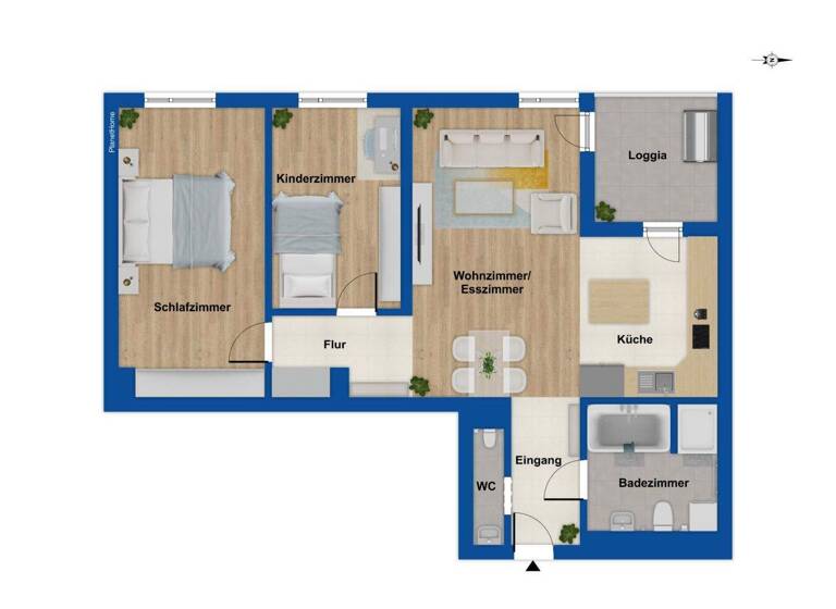Wohnung zum Kauf 449.000 € 3 Zimmer 78 m² 2. Geschoss Herzo Base Herzogenaurach 91074