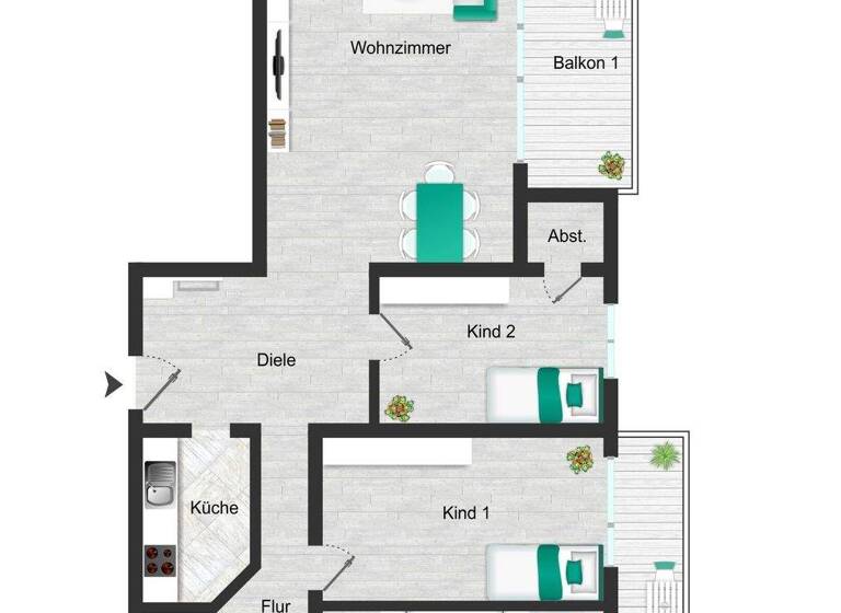 Wohnung zum Kauf 349.000 € 4 Zimmer 118 m² 2. Geschoss St Ilgen Leimen-St. Ilgen 69181