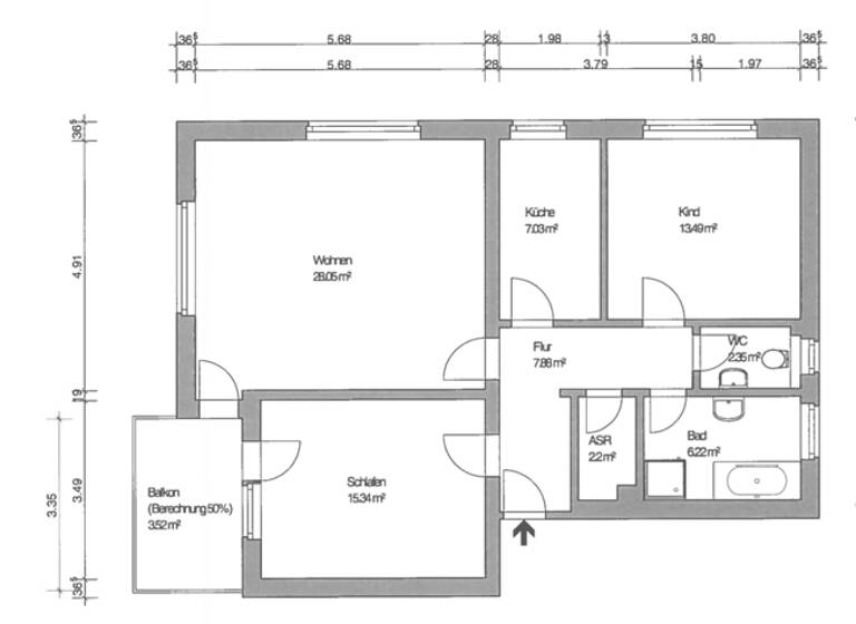 Wohnung zum Kauf 209.000 € 3 Zimmer 86,1 m² EG Am Regenbach 55a Röhrsdorf Klipphausen 01665