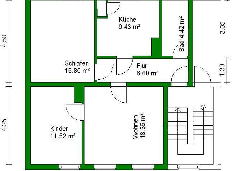 Wohnung zur Miete 350 € 3 Zimmer 70 m² 1. Geschoss frei ab sofort Albrechtstraße 36 Zeitz 06712