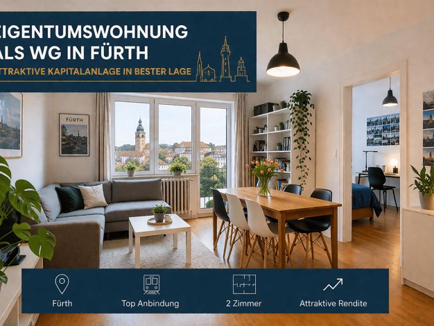 Wohnung zum Kauf provisionsfrei 190.199 € 2 Zimmer 35,5 m² Innenstadt Fürth 90762