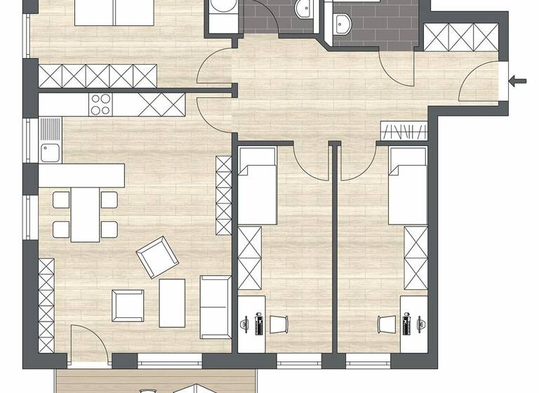Wohnung zur Miete 2.210 € 4 Zimmer 105 m²<br/>Wohnfläche 1.<br/>Geschoss ab sofort<br/>Verfügbarkeit Anzing Anzing 85646