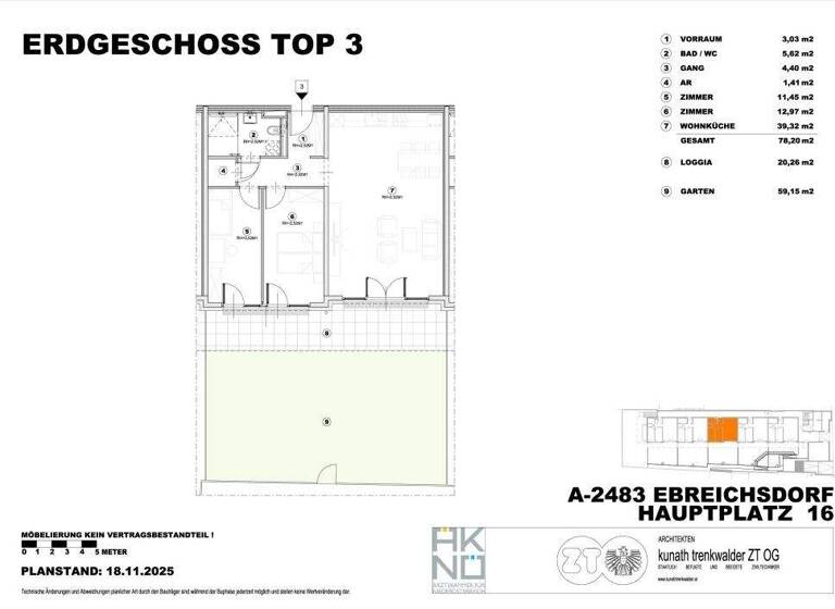 Wohnung zur Miete 1.164 € 3 Zimmer 98,5 m² Ebreichsdorf 2483