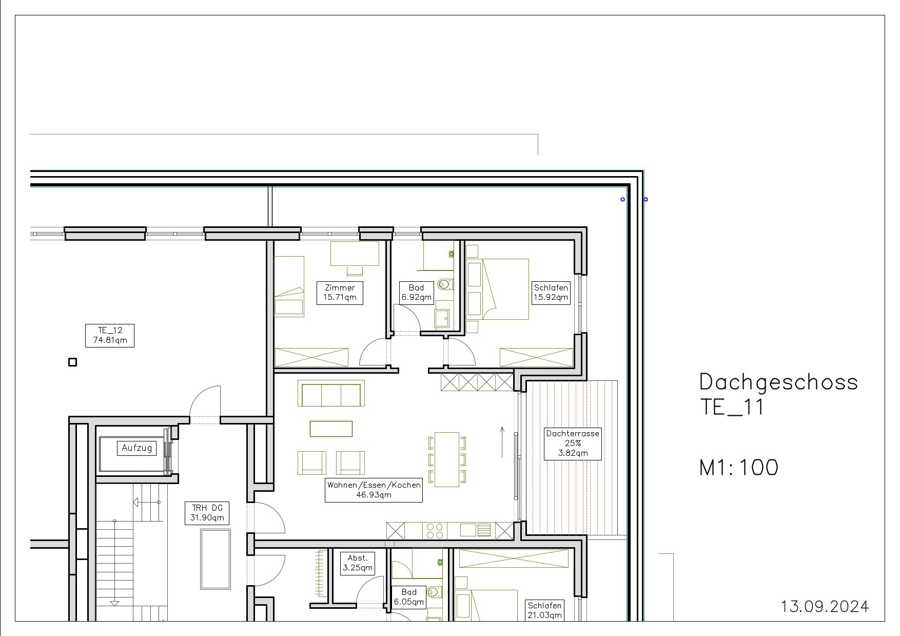 Penthouse zum Kauf provisionsfrei 477.000 € 3 Zimmer 89,3 m²<br/>Wohnfläche 3.<br/>Geschoss Badstrasse Bad Bellingen Bad Bellingen 79415