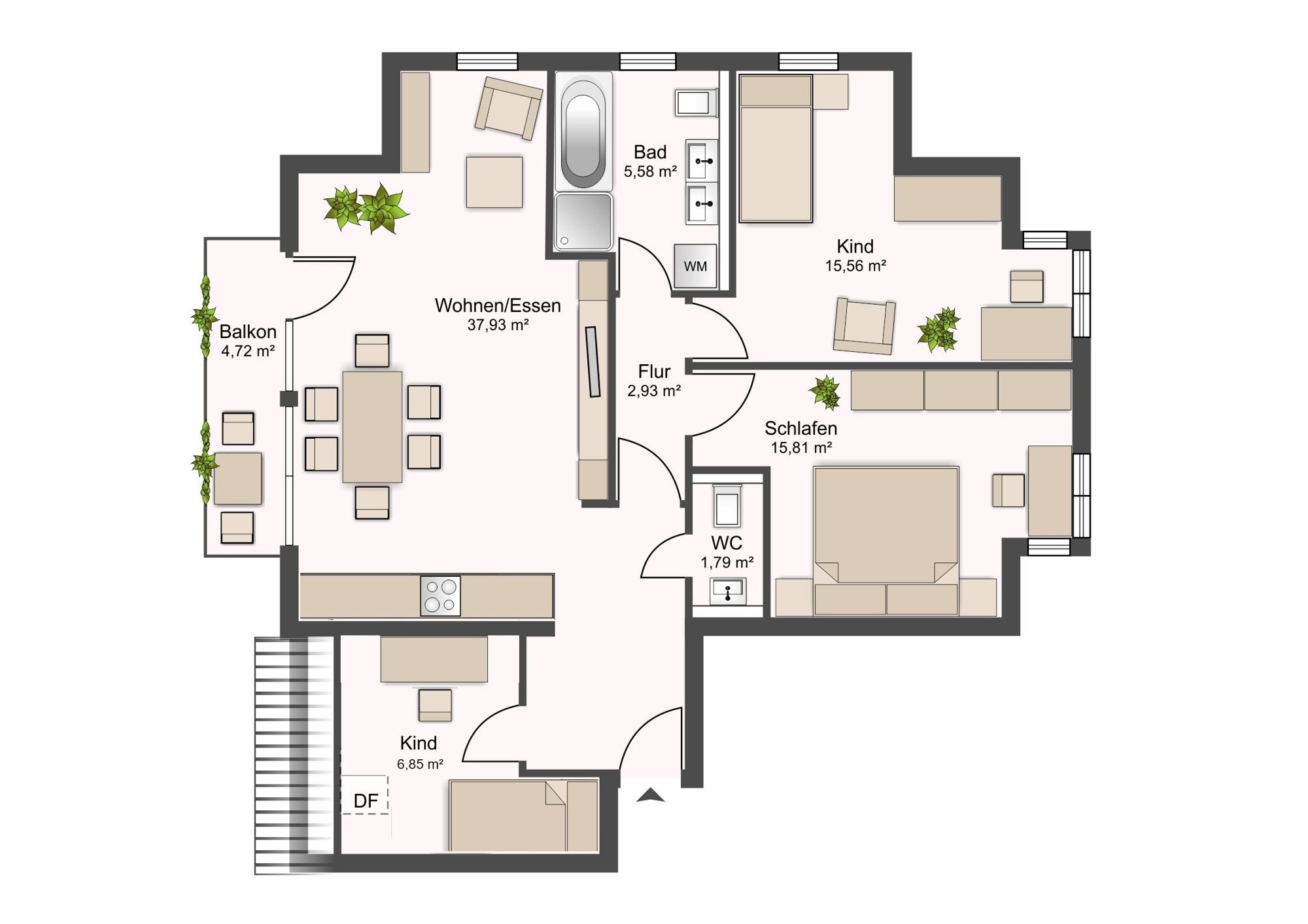 Wohnung zum Kauf 299.000 € 4 Zimmer 89 m²<br/>Wohnfläche Neustadt Waiblingen-Neustadt 71336