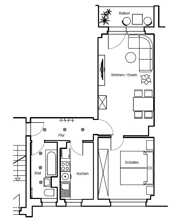 Wohnung zur Miete 295 € 2 Zimmer 51 m²<br/>Wohnfläche 3.<br/>Geschoss 01.02.2025<br/>Verfügbarkeit Fischergasse 7 Glauchau Glauchau 08371