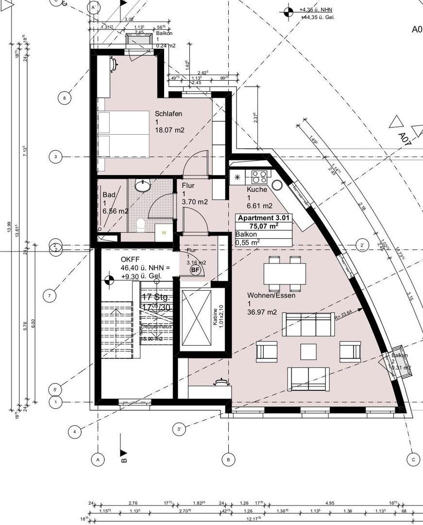 Wohnung zur Miete 1.700 € 2 Zimmer 76 m²<br/>Wohnfläche 3.<br/>Geschoss Rubensstr. 54 Schöneberg Berlin 12157