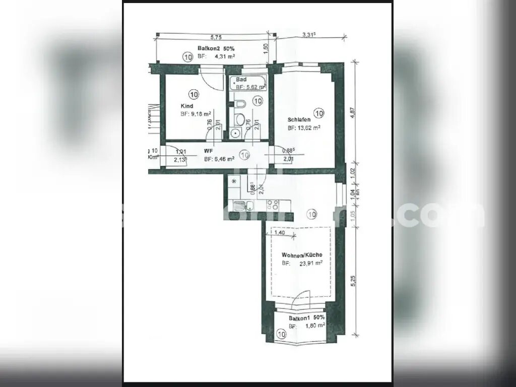 Wohnung zur Miete 637 € 3 Zimmer 65 m²<br/>Wohnfläche 2.<br/>Geschoss Gruna (Papstdorfer Str.) Dresden 01277