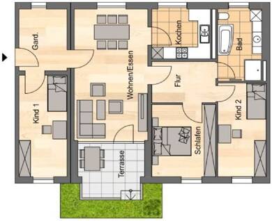 Terrassenwohnung zur Miete - Erstbezug 1.440 € 4 Zimmer 107 m² Rowena-Morse-Str. 28 Zwätzen Jena 07743