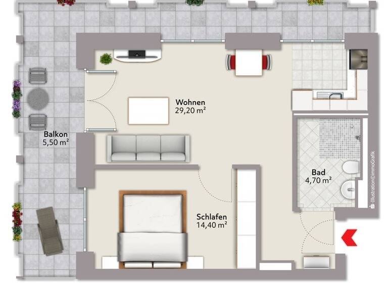 Wohnung zum Kauf 290.000 € 2 Zimmer 53,8 m²<br/>Wohnfläche 1.<br/>Geschoss Prohlis-Süd Dresden 01239