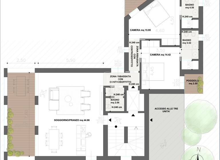 Wohnung zum Kauf - Erstbezug 750.000 € 3 Zimmer 88 m² 1. Geschoss frei ab sofort Via Valtesina 5 Garda 37016