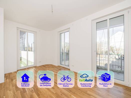 WG-Zimmer zur Miete - Erstbezug 480 € 2 Zimmer 40,3 m² 4. Geschoss frei ab 01.09.2026 Straße der Nationen 82 Zentrum Chemnitz 09111