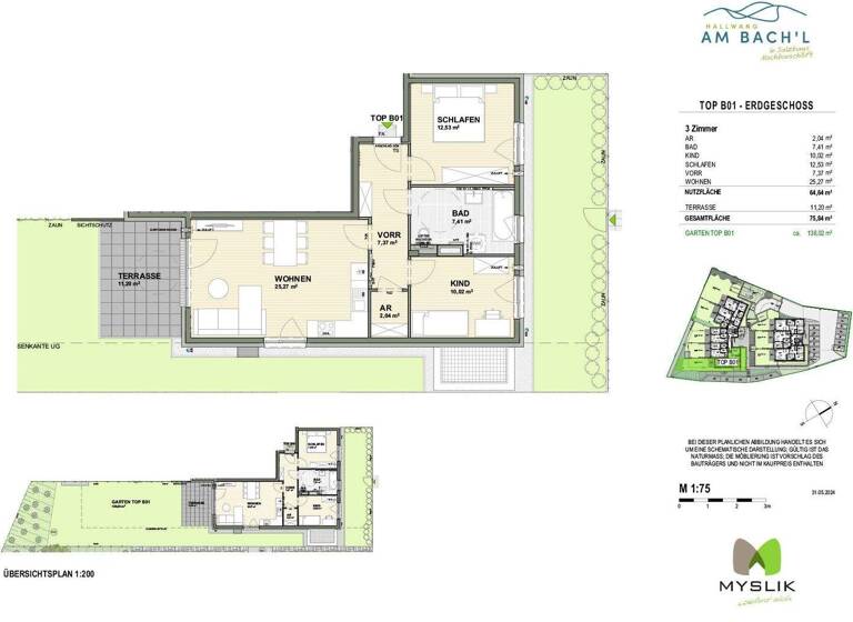 Wohnung zum Kauf - Erstbezug provisionsfrei 437.800 € 3 Zimmer 64,6 m² Hallwang 5300