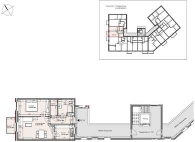 Wohnung zur Miete - Neubau nur mit Wohnberechtigungsschein 359 € 2 Zimmer 59,9 m² 2. Geschoss frei ab sofort Familie-Cohn-Str. 2 Vier Boizenburg/Elbe 19258