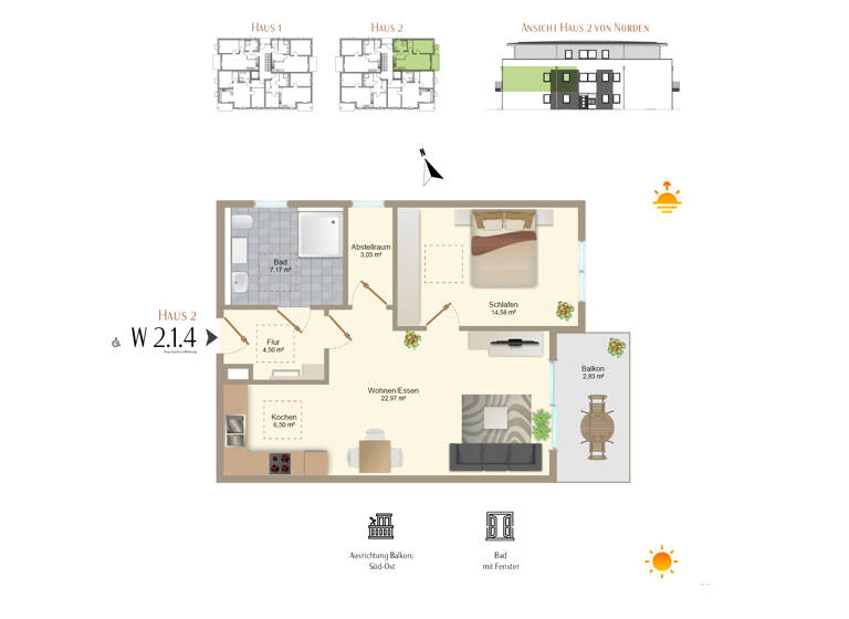 Wohnung zum Kauf provisionsfrei 357.500 € 2 Zimmer 61,6 m² 1. Geschoss Zellerberg Rieden 87668
