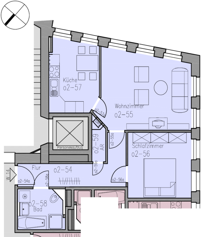 Wohnung zur Miete 495 € 2 Zimmer 59,6 m²<br/>Wohnfläche 2.<br/>Geschoss 01.04.2025<br/>Verfügbarkeit Mittweida Mittweida 09648