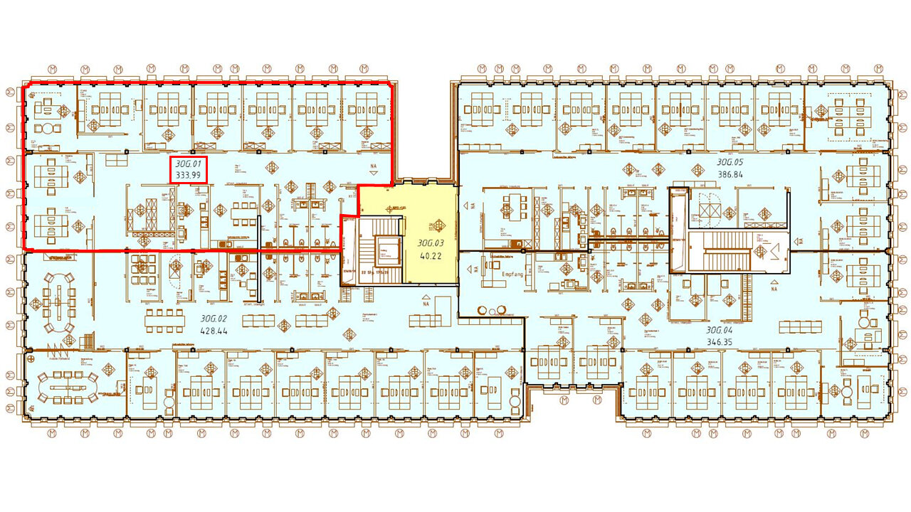 Bürofläche zur Miete provisionsfrei 15,50 € 4.700 m²<br/>Bürofläche Rheinpromenade 4 Sandberg Monheim am Rhein 40789