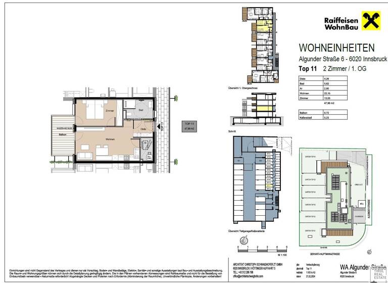 Wohnung zum Kauf - Erstbezug provisionsfrei 503.200 € 2 Zimmer 48 m² 1. Geschoss Amras Innsbruck 6020