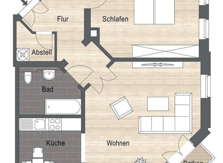Wohnung zur Miete 799 € 2 Zimmer 67 m² 1. Geschoss Bornaische Straße 219 Lößnig Leipzig 04279
