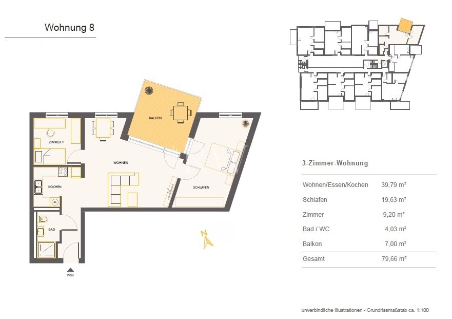 Wohnung zum Kauf 355.000 € 3 Zimmer 79,7 m²<br/>Wohnfläche Altensteig Altensteig 72213