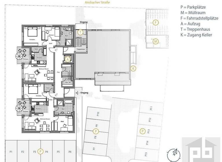 Wohnung zum Kauf provisionsfrei 4 Zimmer 97 m² 1. Geschoss Jahnstr. Heilsbronn 91560