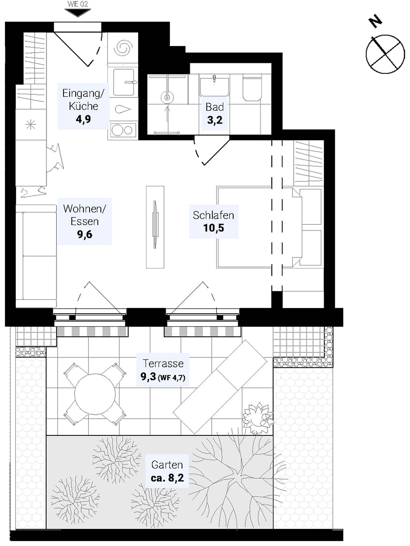 Terrassenwohnung zum Kauf provisionsfrei 259.000 € 1 Zimmer 32,9 m²<br/>Wohnfläche EG<br/>Geschoss ab sofort<br/>Verfügbarkeit Hüttenroder Weg 11 Neukölln Berlin 12059