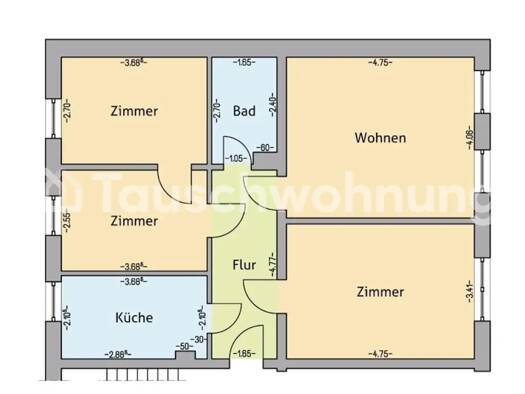 Wohnung zur Miete Tauschwohnung 762 € 4 Zimmer 76 m² EG Hansaviertel West 18057