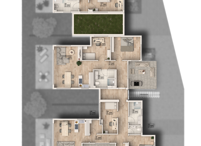 Wohnung zum Kauf provisionsfrei 3,5 Zimmer 83 m²<br/>Wohnfläche Dachgeschoss, 1.<br/>Geschoss ab sofort<br/>Verfügbarkeit Am Schießrain 13 Empfingen Empfingen 72186