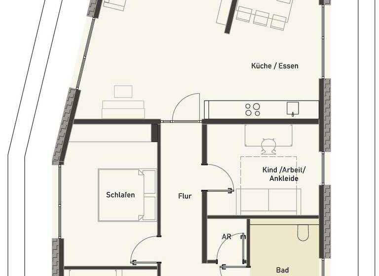 Wohnung zur Miete 1.774 € 4 Zimmer 126,7 m² frei ab sofort In der Strothe 1C Atter Osnabrück 49076