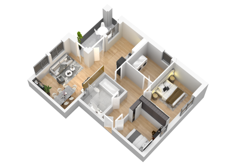 Wohnung zur Miete 1.165 € 3 Zimmer 90,4 m² frei ab sofort Marienfelder Str. 1b Drabenderhöhe Wiehl 51674