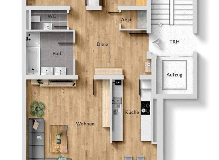 Wohnung zum Kauf 365.000 € 3 Zimmer 86 m² Renningen 71272