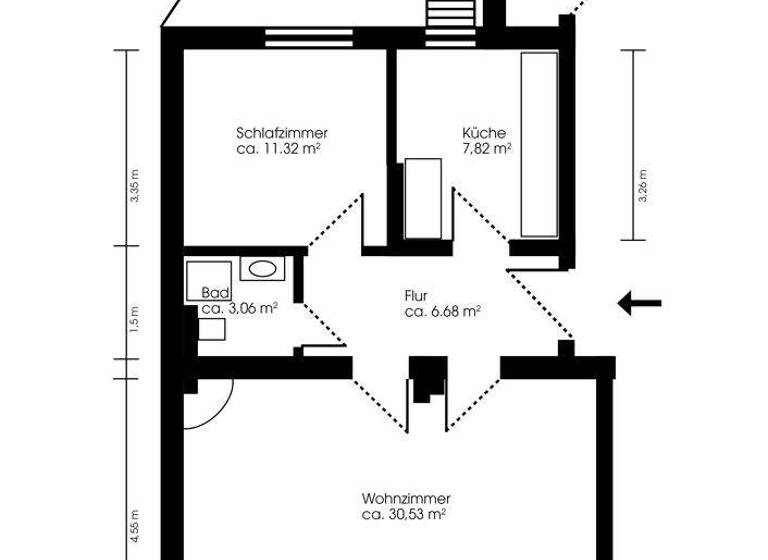 Wohnung zum Kauf 285.000 € 2 Zimmer 66 m² EG Düsternbrook Kiel / Brunswik 24105