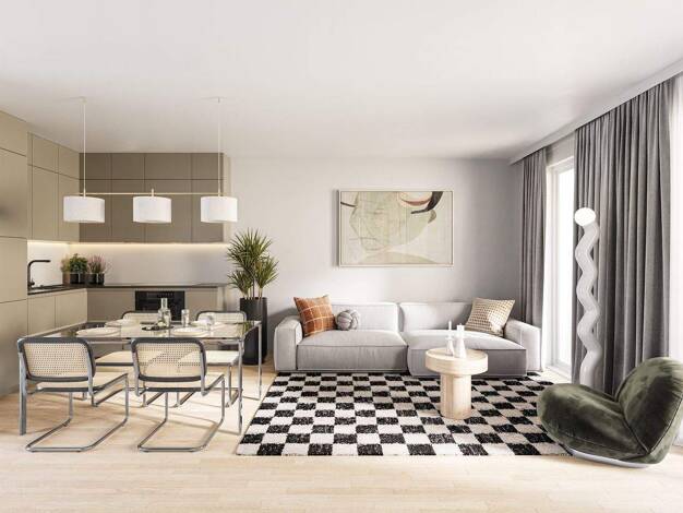 Wohnung zum Kauf - Erstbezug 408.000 € 2 Zimmer 46,6 m² 2. Geschoss Hindenburgdamm 93A Lichterfelde Berlin 12203