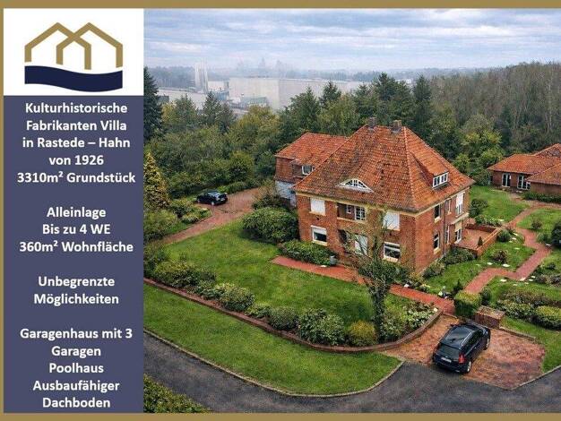 Mehrfamilienhaus zum Kauf 819.000 € 13 Zimmer 360 m² 3.310 m² Grundstück Zum roten Hahn 15, 15a+b Hahn Rastede / Hahn 26180