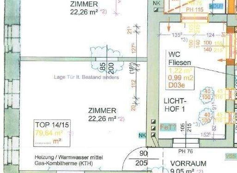Wohnung zum Kauf 250.000 € 3 Zimmer 80 m² Wien 15.,Rh-Fh 1150