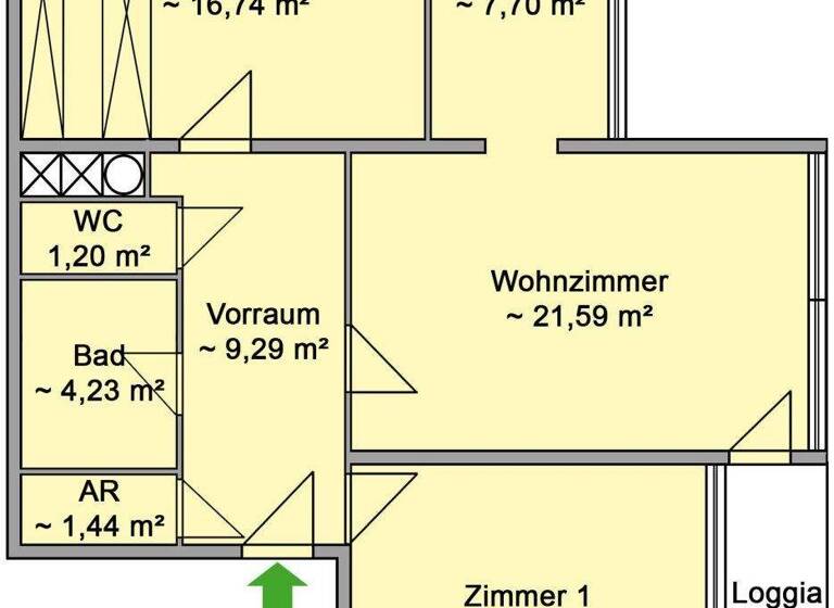 Wohnung zum Kauf 340.000 € 3 Zimmer 77 m² Wien 1140