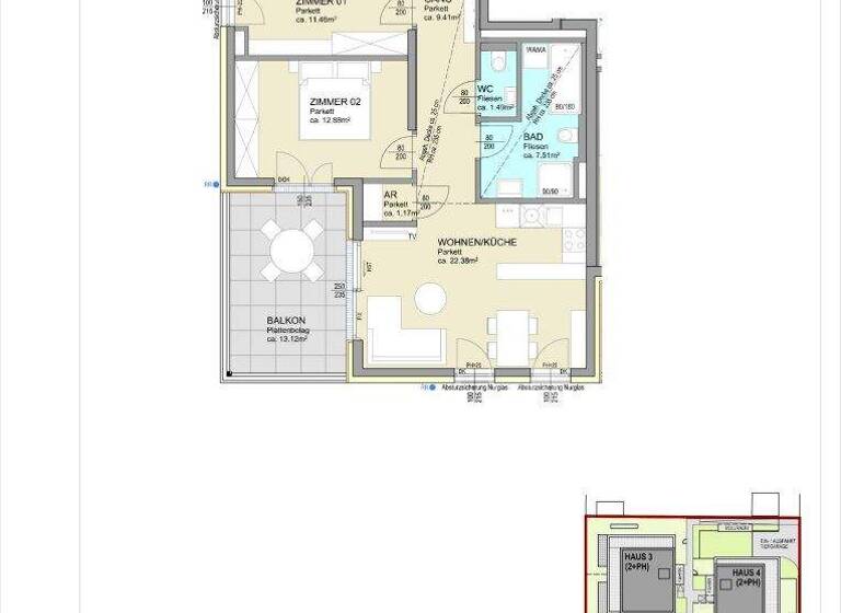 Wohnung zum Kauf - Erstbezug 438.000 € 3 Zimmer 66,3 m² 1. Geschoss Velden am Wörther See 9220