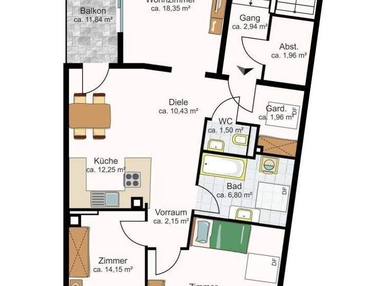 Wohnung zur Miete 955 € 3 Zimmer 81 m² 2. Geschoss frei ab 01.03.2026 Hinterbrühl 2371