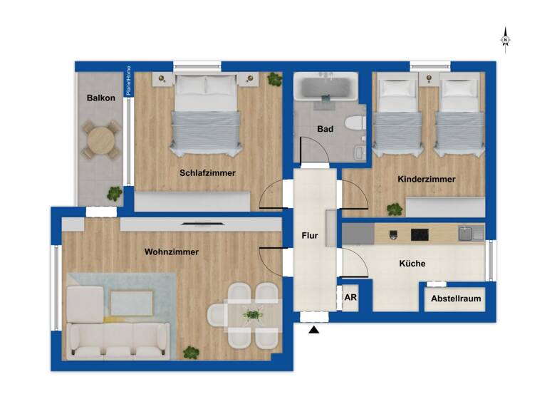 Wohnung zum Kauf 159.000 € 3 Zimmer 68 m² Kernstadt Lippstadt 59557