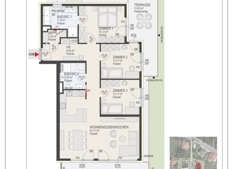 Wohnung zum Kauf 847.450 € 4 Zimmer 107,1 m² Innere Stadt Klagenfurt am Wörthersee 9020