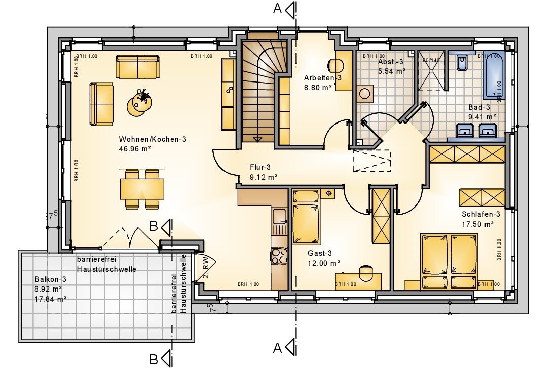 Penthouse zum Kauf 626.200 € 4 Zimmer 125,2 m²<br/>Wohnfläche Babenend Oldenburg / Bürgerfelde 26127