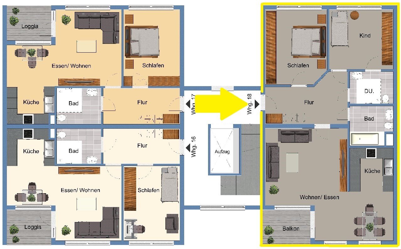 Wohnung zum Kauf provisionsfrei 199.200 € 3 Zimmer 83 m²<br/>Wohnfläche 2.<br/>Geschoss Esmarchstr. 10 Clausen Wuppertal 42283