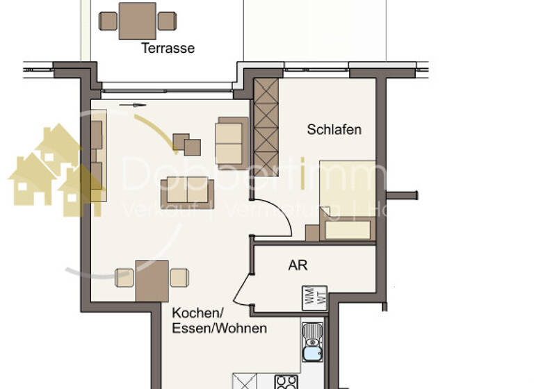 Terrassenwohnung zum Kauf - Erstbezug 270.200 € 2 Zimmer 59,8 m² EG frei ab sofort Schlotfeld 0 WE 7 Weipertshofen Stimpfach 74597