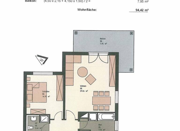 Wohnung zur Miete 810 € 3 Zimmer 94 m² frei ab 01.05.2026 Wiltingerstraße 29 Konz 54329