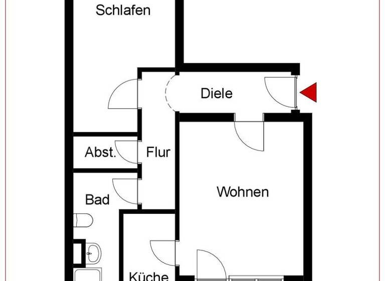 Wohnung zum Kauf 170.000 € 2 Zimmer 49 m² 2. Geschoss Nordstadt Pforzheim 75177