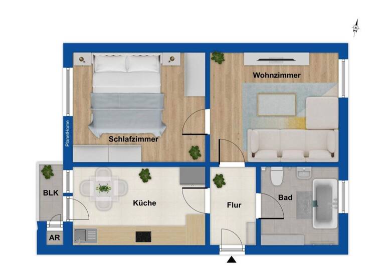 Wohnung zum Kauf 69.000 € 2 Zimmer 46,7 m² Hochemmerich Duisburg 47226