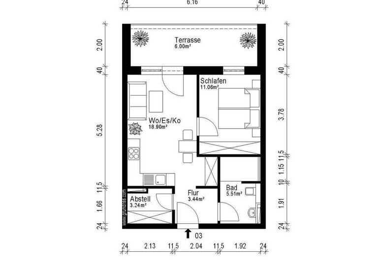 Wohnung zum Kauf - Erstbezug 315.000 € 2 Zimmer 47,7 m² EG Grömitz 23743
