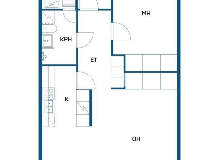 Reihenmittelhaus zum Kauf 86.000 € 2 Zimmer 60 m² 3.900 m² Grundstück Juhanintie 1 Asikkala 17200
